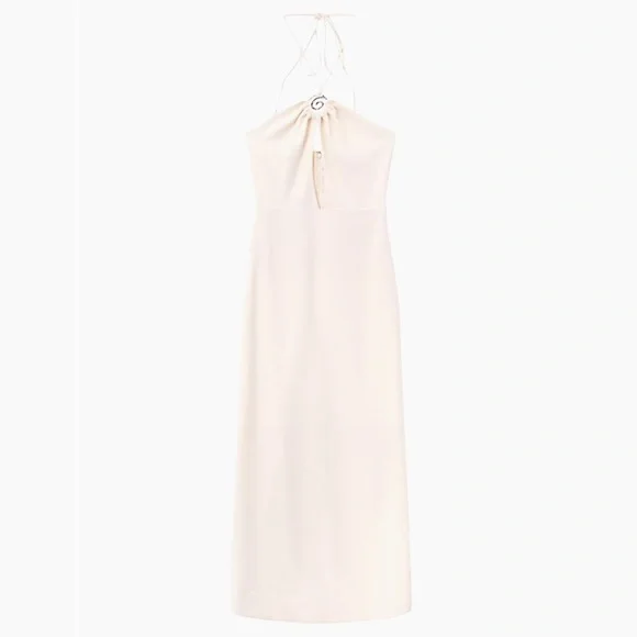 STAUD | Dresses | New Staud Abigail Halter Dress In Ecru Size 6 | Poshmark